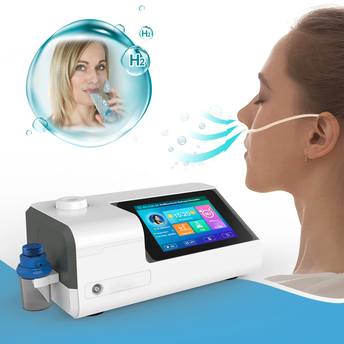 Hydrogen Inhaler H2 Gas Generator 300ml/min  Hydrogen Machine Rich Hydrogen Water Device