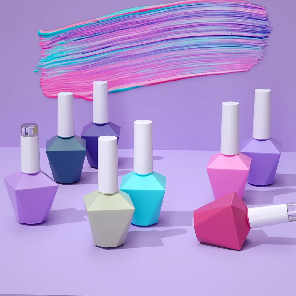15ml custom unique empty nail polish bottles suppliers cosmetic glass bottle with brush