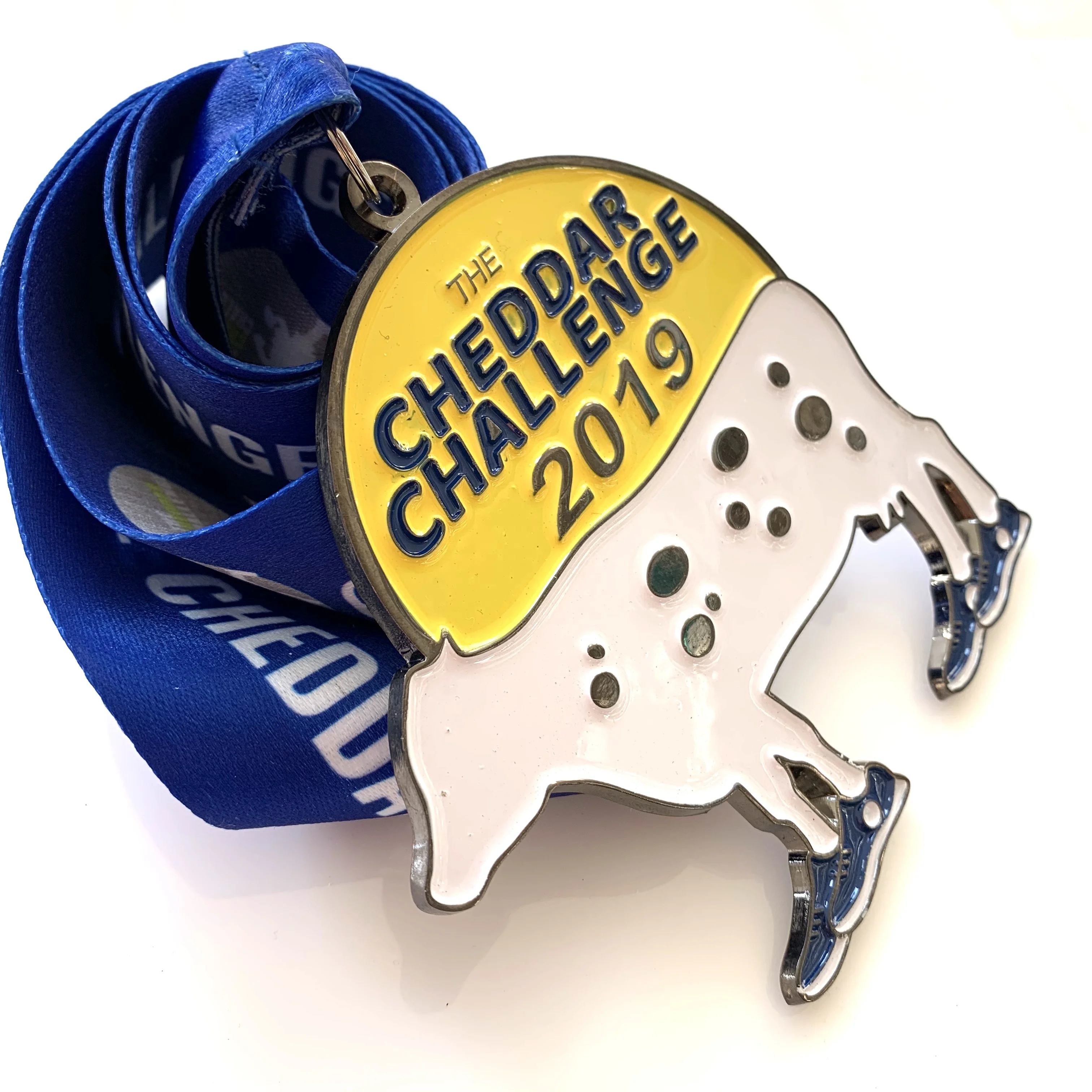 Production Cheap Custom 2d Metal Sports Gold Run Finisher Medals Storage Medal With Ribbon