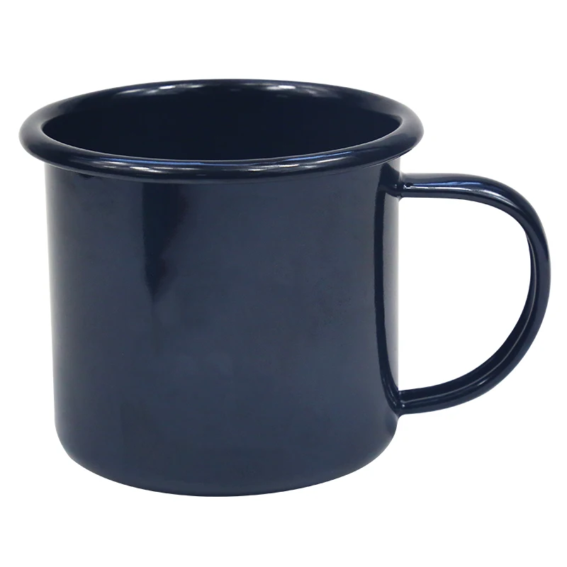 12oz High Quality Enamel Mug Impact-Resistant Coffee Mug  With Handle indoor & outdoor