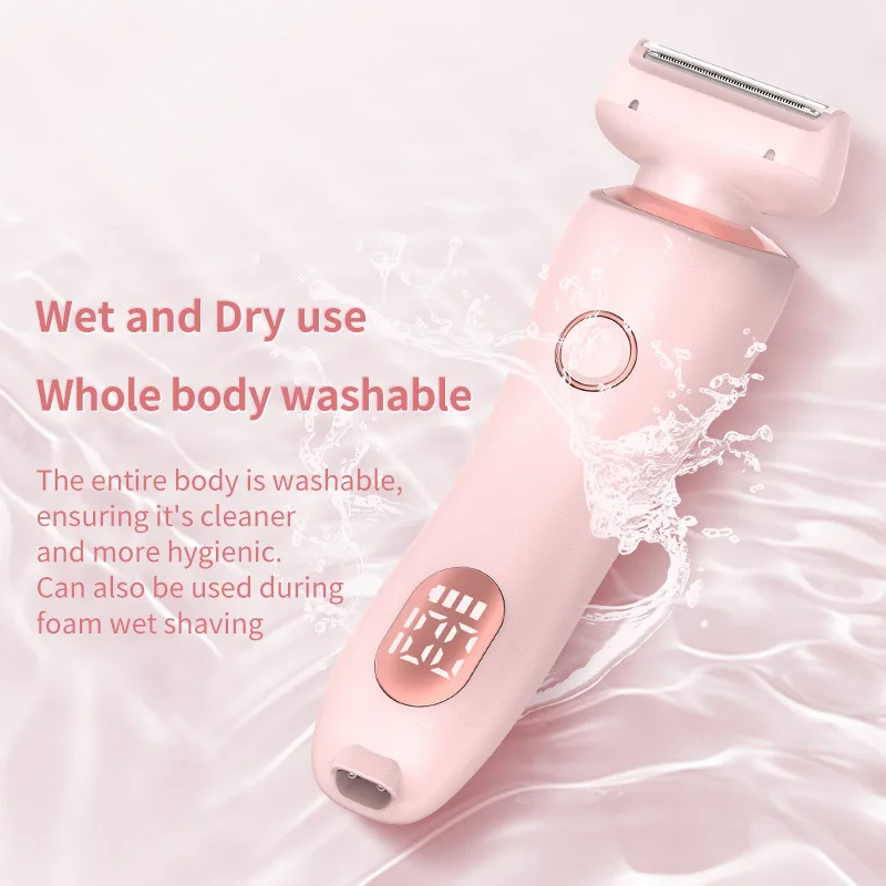 Beauty 2in1 Lady Shavers Trimmer Facial Hair Remover Electric Razor Public Hair Bikini Shaver Painless Epilator for Face