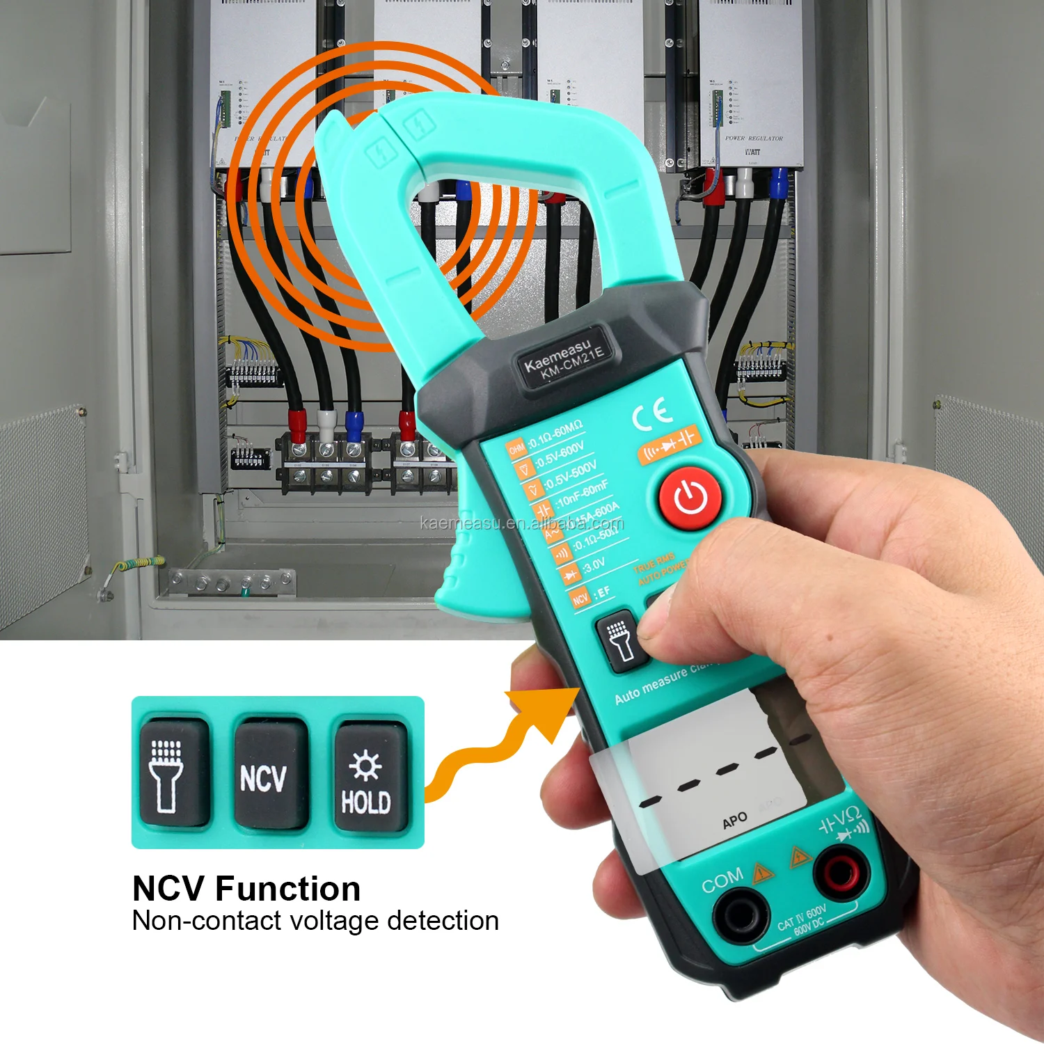 21E Clamp Meter 600A Current Measurement Trms Auto-range Voltage Ammeter Hz Ohm Ncv Tester Multimeter Ampere Meter Clamp Meter