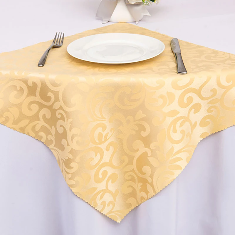 Gold Cloth Napkin Hotel Restaurant Jacquard Napkins for Wedding Party Event