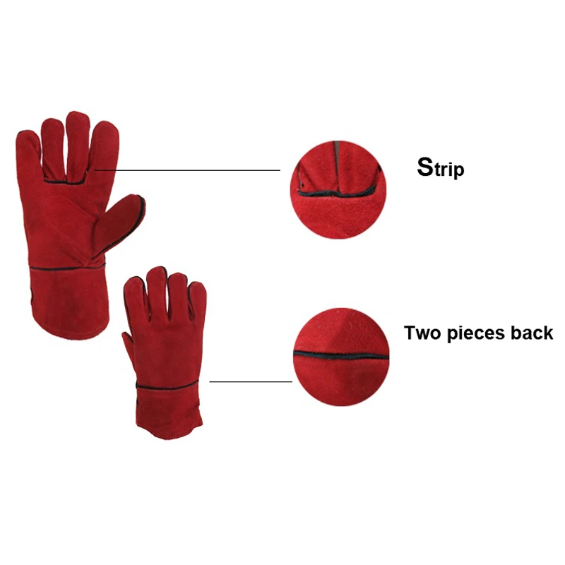 PPE personal protective equipment 16 welding hand leather gloves for welder heat resistant safety gloves