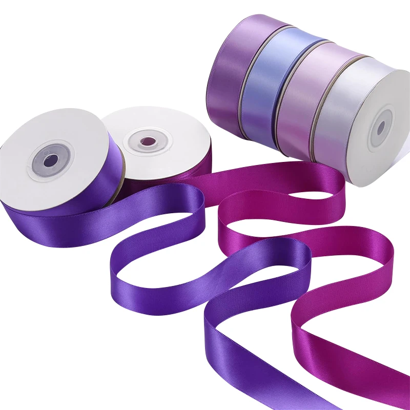 OCO Wholesale 1.5cm Single_double Faced Satin Ribbon Gift Printed Ribbon Roll 100 Polyester Custom Logo Printed Satin Ribbon