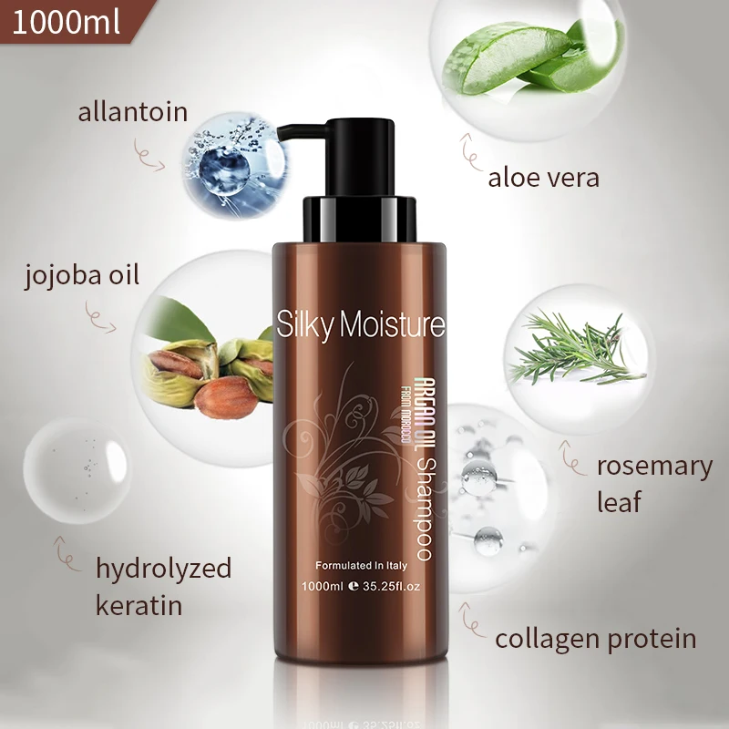 NUSPA Private Label Deep Nourishing Hair Care Organic Hydrolyzed Keratin Silky Moisture Argan Oil Repairing Shampoo