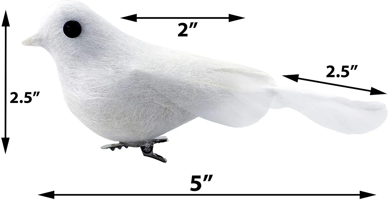 Simulation Foam dove  Artificial Birds Wedding Decor, Realistic Garden Tree Decor Ornament Artificial Feathered piegon/