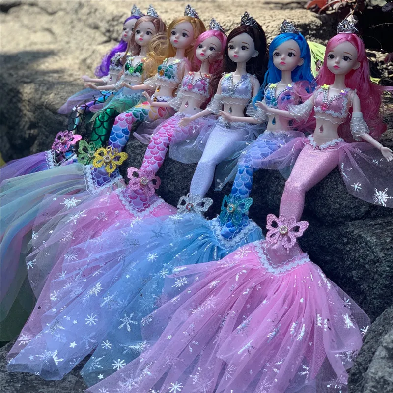 Новинка, Лидер продаж, кукла русалки с хвостом 45 см, игрушка для девочек, детская игрушка на день рождения