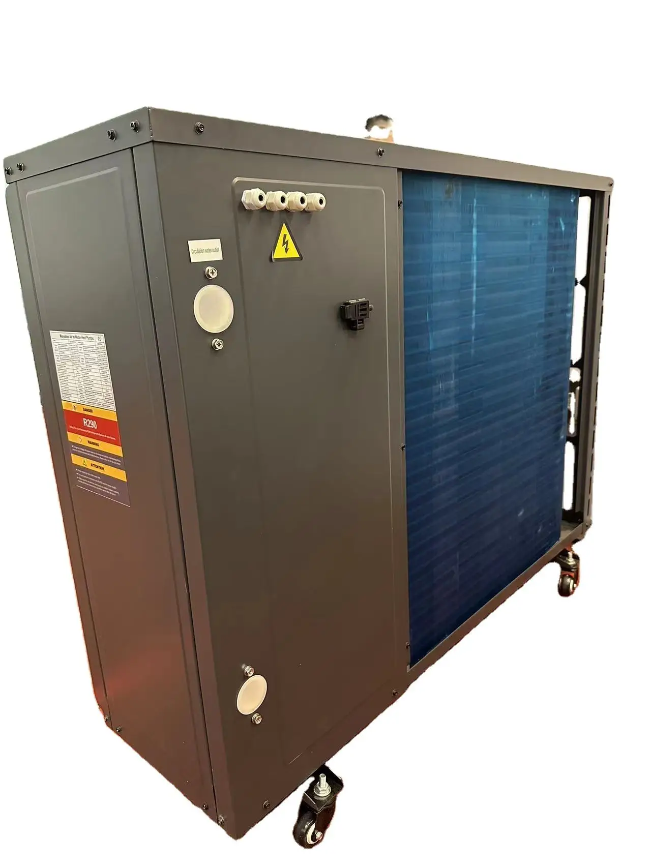 Germany Poland Energy saving warmpumpe r290 EVI dc inverter low temp monoblock air source heat pump for heating