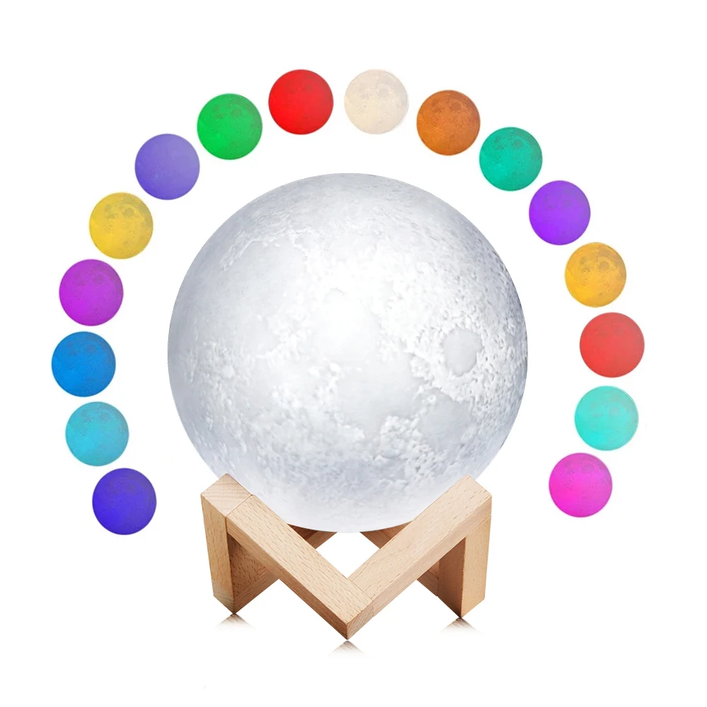 8 cm, 10 cm, 12 cm Children Baby Moon 3D floating moon lamp night lights