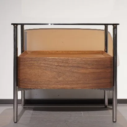 Modern creative living room furniture tempered glass countertop solid wood sideboard