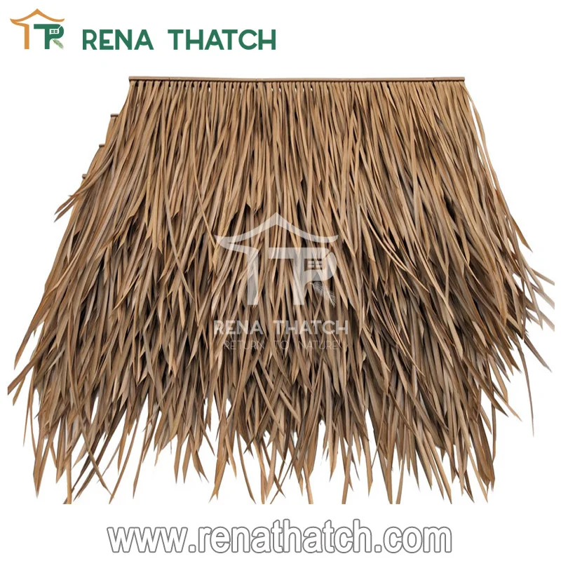 Popular durable outdoor fire resistant artificial thatch straw synthetic straw artificial roof thatch plastic palm roof