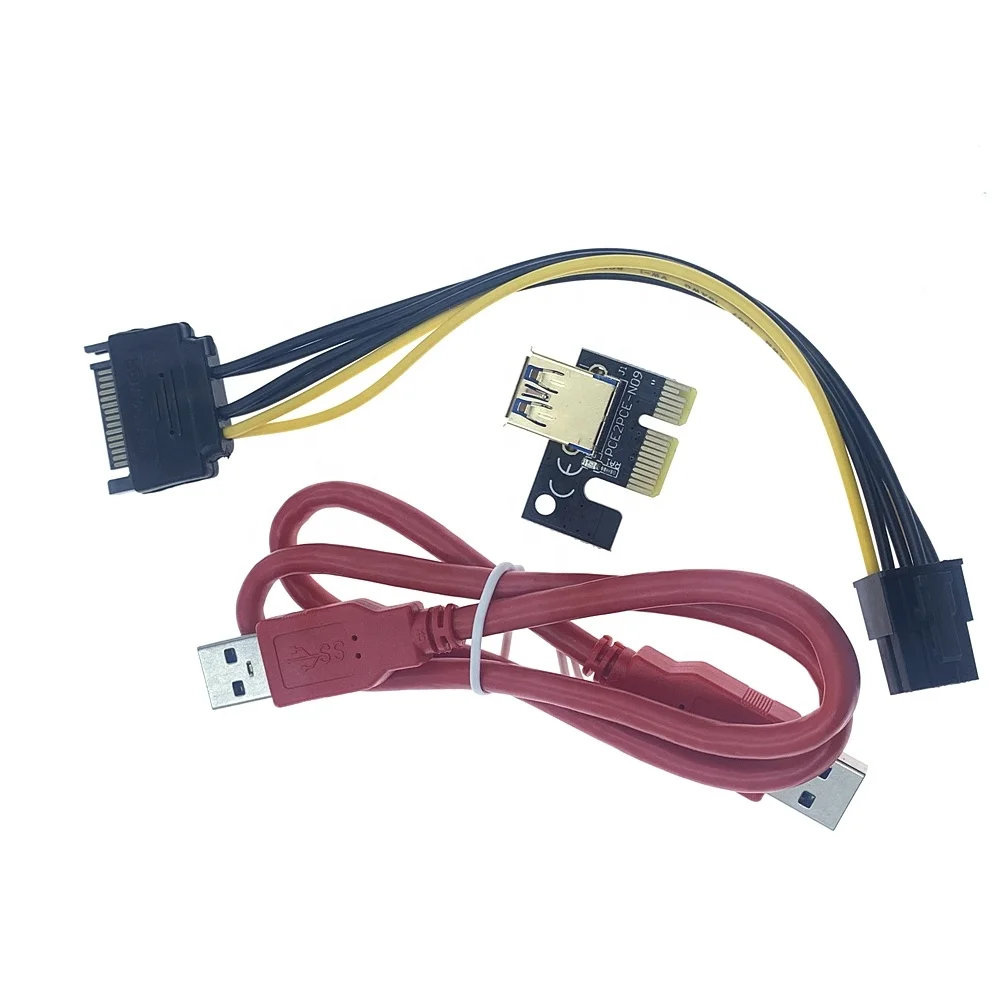 010S Riser card VER010S Plus PCI-E Gold USB 3.0 PCI Express Extender 1X to 16X Graphics Card