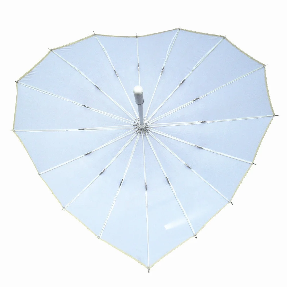 Buy Business Mens Designer Bulk Promotional Light Blue Yellow Wind Proof Heart Shaped Umbrella