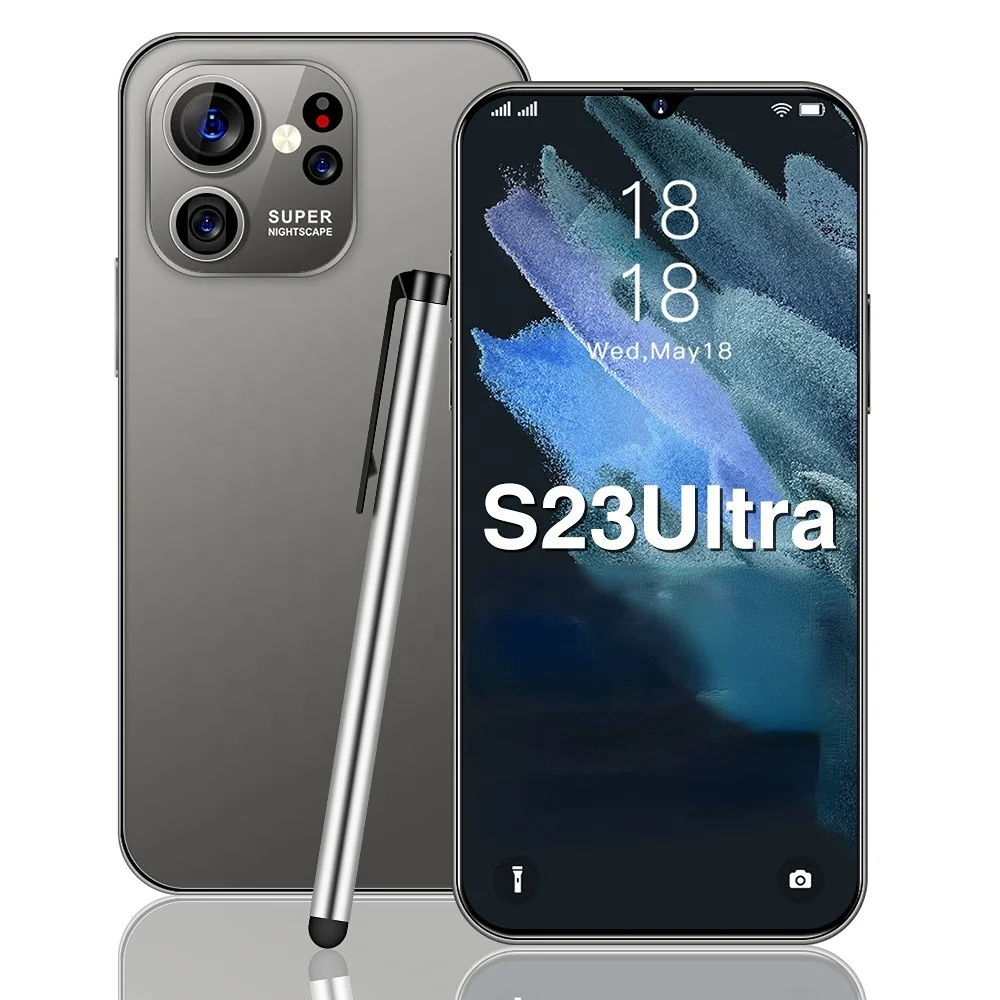 Tanga Hot Selling S23 Ultra Global Unlocked Cell Phone 7800mah Long Battery Life Mobile Phone 4G 5G Smart Phone Fast Ship