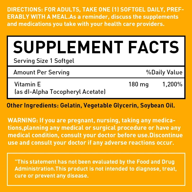 LIFEWORTH Organic Vitamines E Serum Skin Care Vitamin E Capsules Powder Dietary Supplement