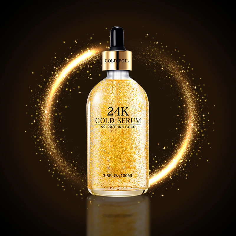 Oem Whitening Moisturizing Anti Aging Anti Wrinkle Private Lable Face 24K Gold Serum Set