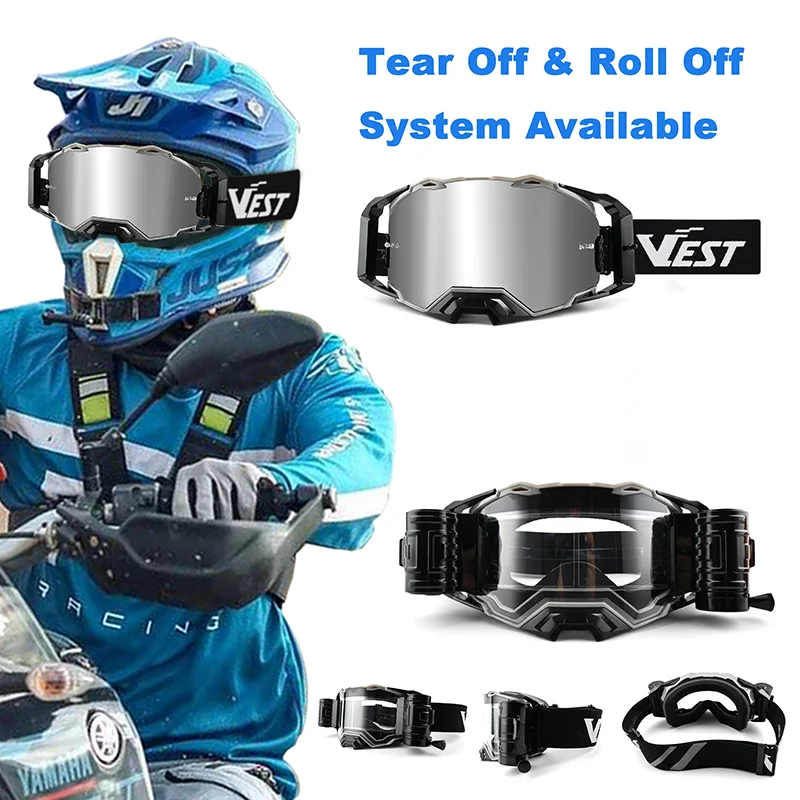 MX Motocross Goggles Offer Customization Strap Logo Anti Scratch UV Protection Tear-Offs Motorcycle Moto Glasses