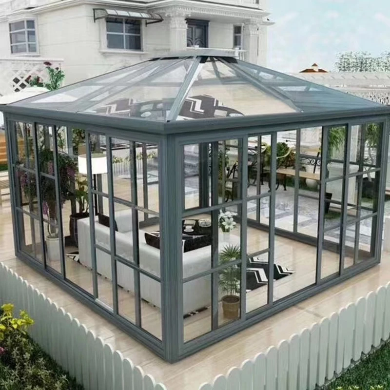 Extension Sunroom Veranda Garden 4 Season Comservatory Sun Room laminated glass for sunroom