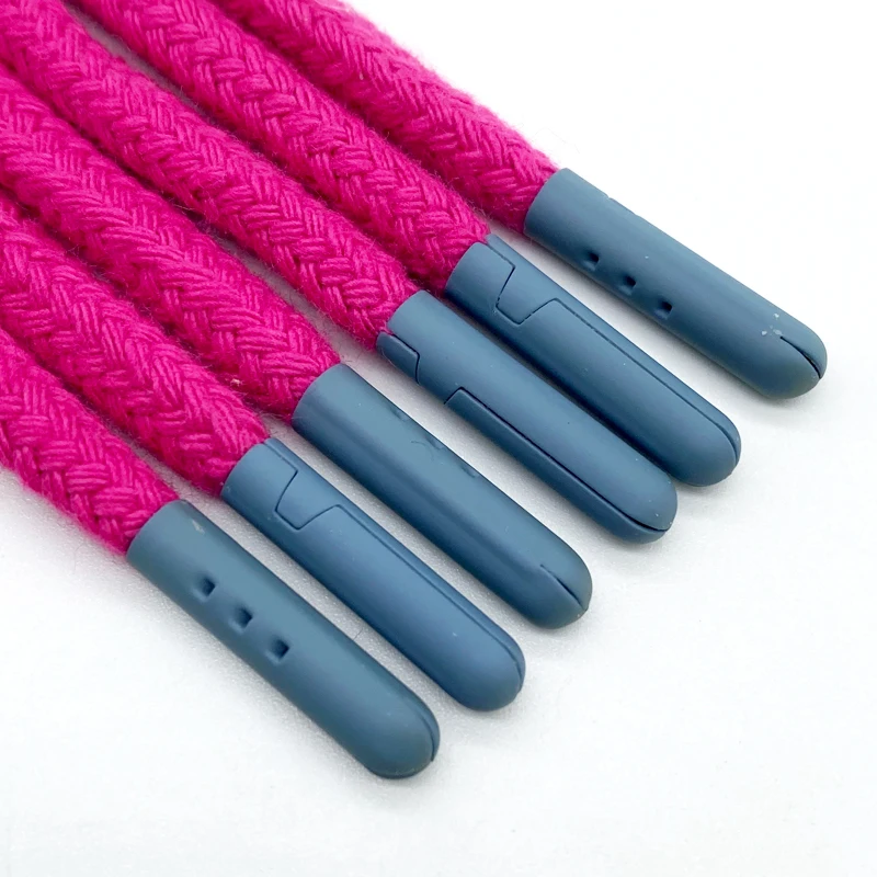 Wholesale Customized Shoelaces Oval Colors Metal Aglet Shoelace Tips Cotton Weaving Shoelaces