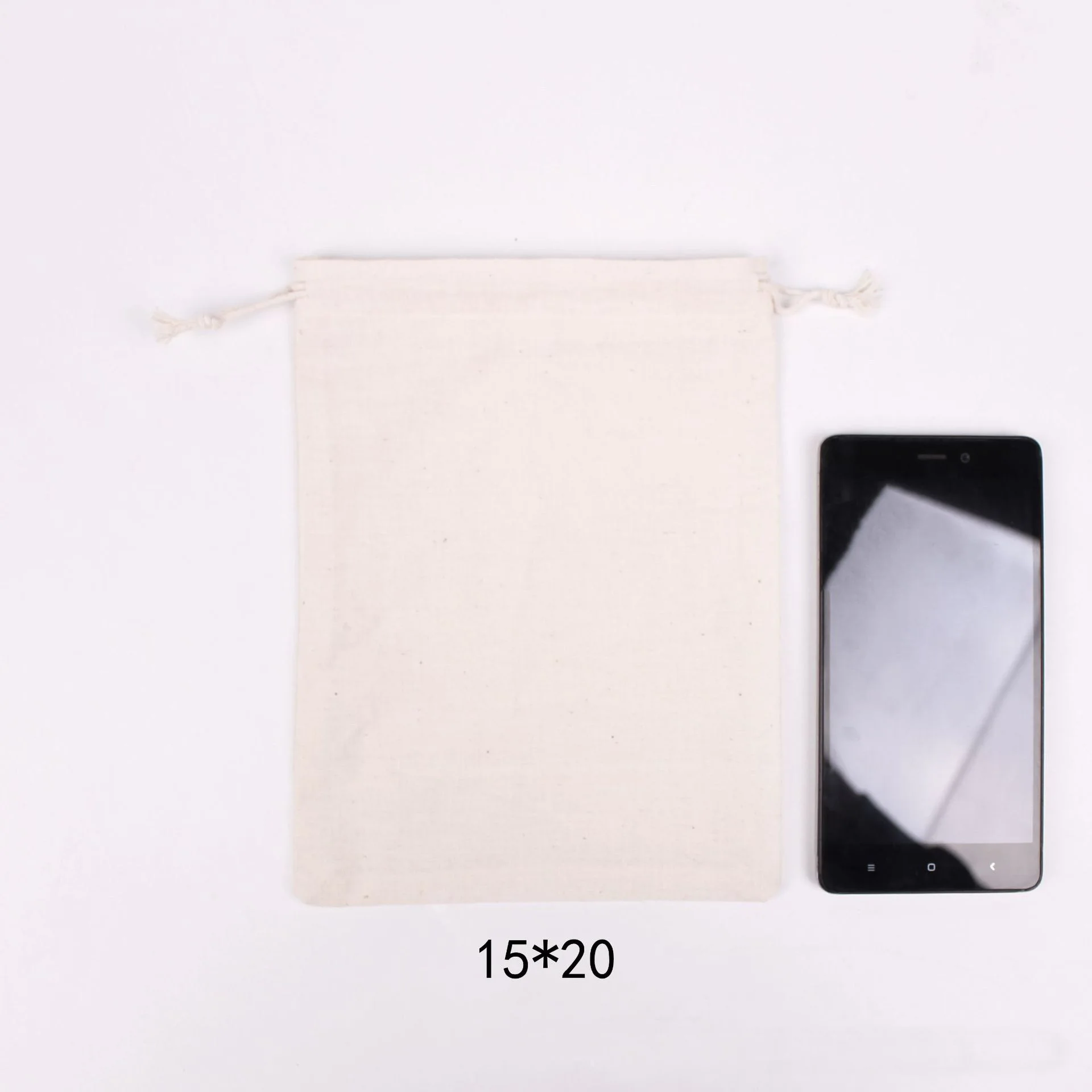 Nature Drawstring Cotton Pouch For Jewelry Muslin Bag canvas drawstring bag