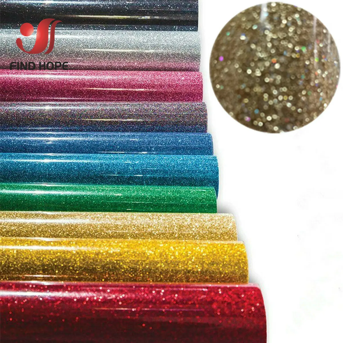 
30cm*50cm Glitter Heat Transfer Vinyl label Iron-on Garment T-shirt DIY Heat Press T-shirt Digital Craft Cutter Film HTV 