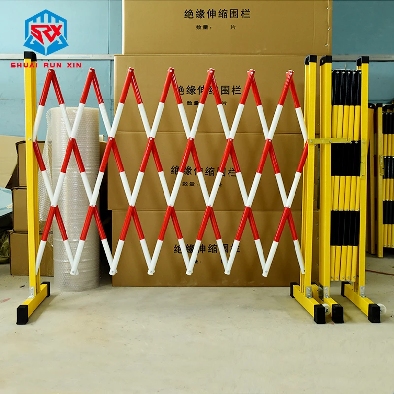 Shuairunxin Telescopic Construction Road Fence GlassFiber Reinforced Barrier Plastic Insulation Movable Traffic Barriers