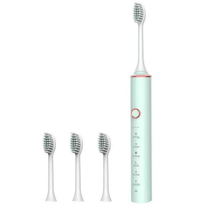 Дешевая аккумуляторная умная зубная щетка с 4/6/8 головками