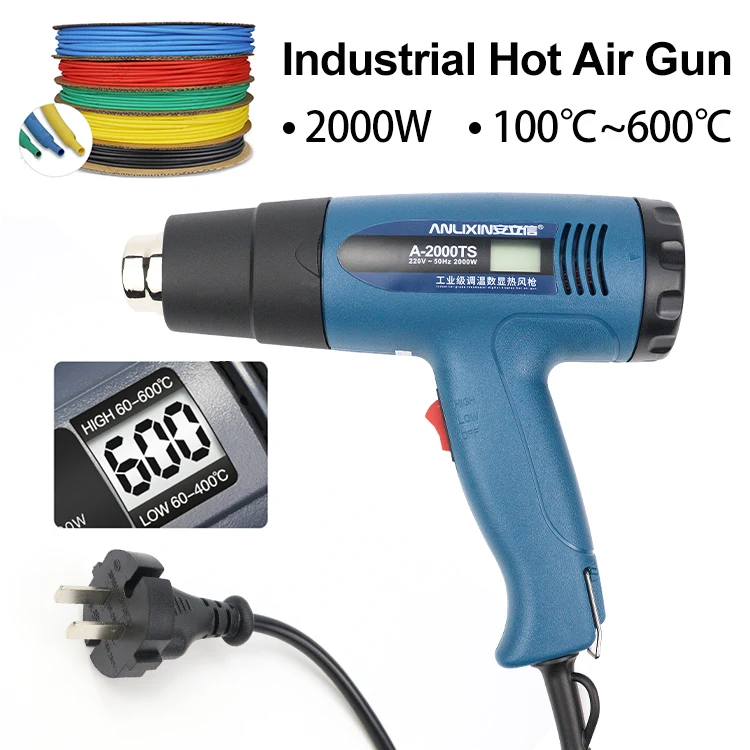 2000W Digital Adjustment Temperature Regulation Soldering Hot Air Blower Heat Air Gun Mini Hot Air Gun