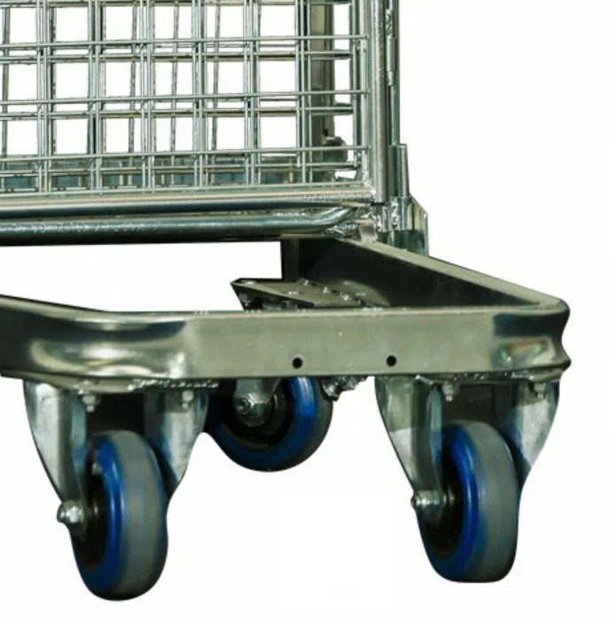 BHK7 Logistics Steel Stackable trolley cage wire mesh container