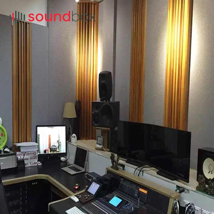 Wooden QRD acoustic sound absorption diffusion wall corner panel for wall board ceiling room