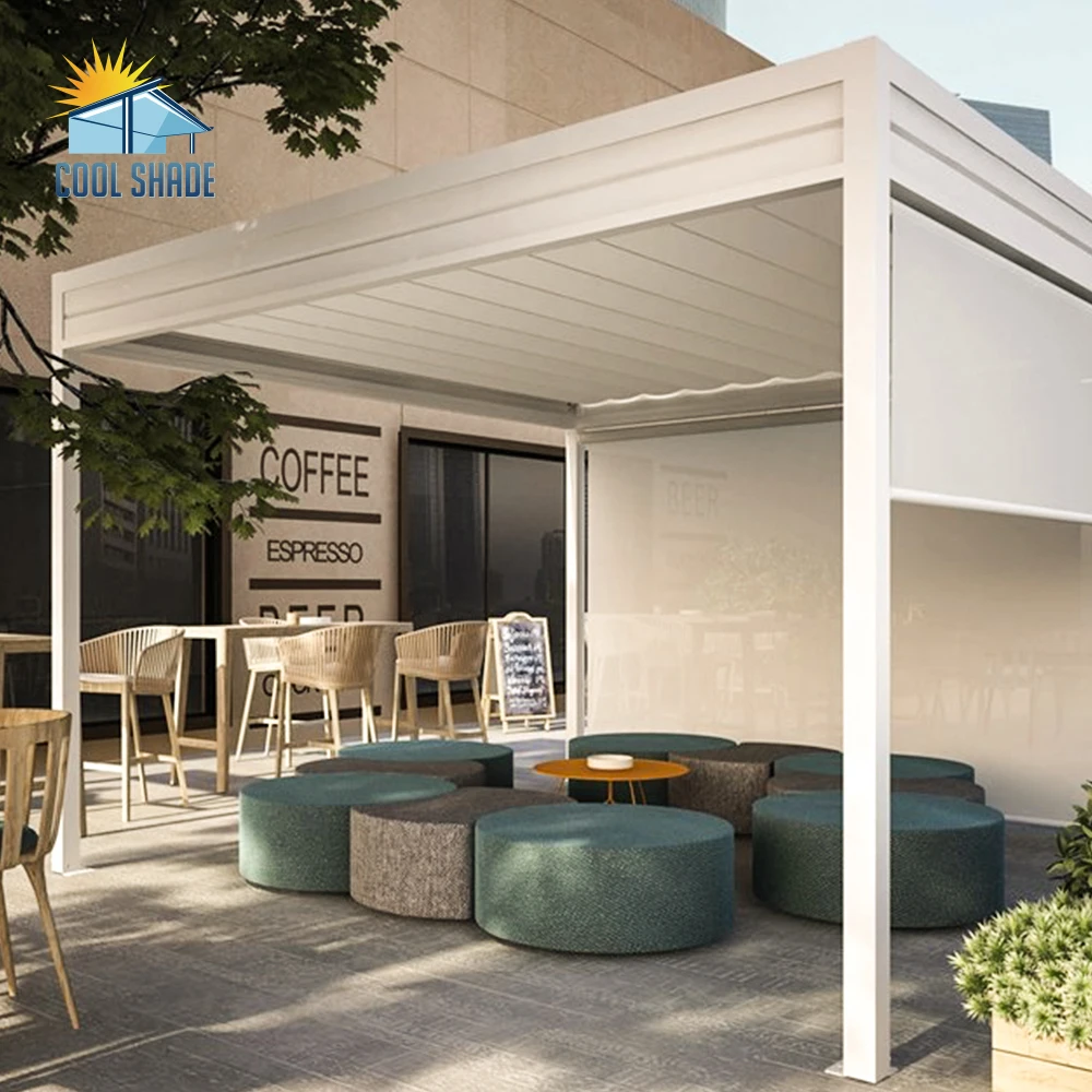 Gazebo Pagola Bioclimatic Motorized Outdoor Modern Pergola Aluminium