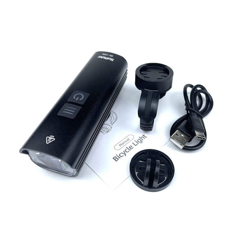 Sorider  Bicycle Light 1000Lumen 4500mAh Bike Headlight Power Bank Flashlight Handlebar USB Charging MTB Road Cycling Highlight