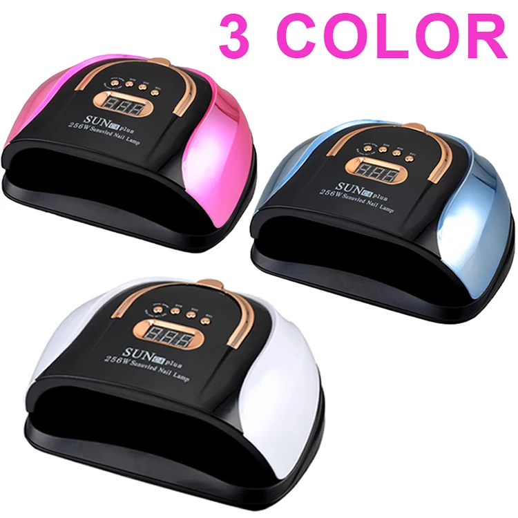 New Style Nail Shop Small 57led 256w Uv Glue Led Nail Art Uv Lamp Nail Art Dryer Polishing Machine SUN C4 Plus