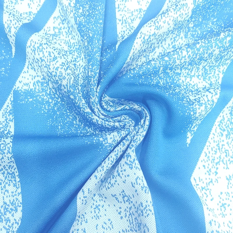 New cationic fabric Polyester Spandex jacquard interlock knit sports Fabric for t-shirt gym wear