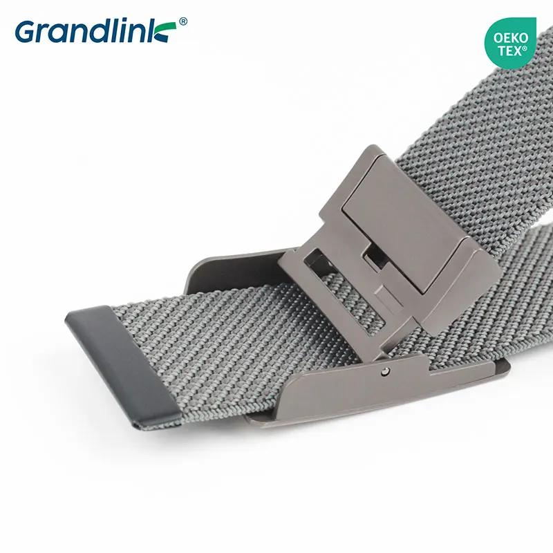 Factory Alloy Tactical Belt Polyester Buckle Weaving Stretch Fabric Belts Custom Logo Outdoor Adjustable Nylon Men Canvas Belt
