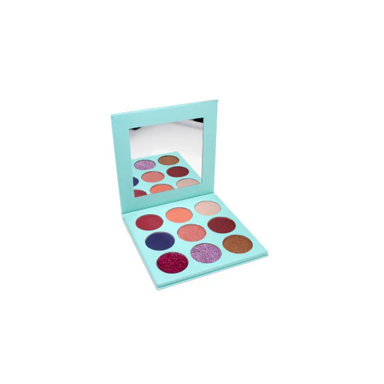 Private Label No Logo Wholesale eyeshadow high pigment eye shadow 9 shades cardboard palette