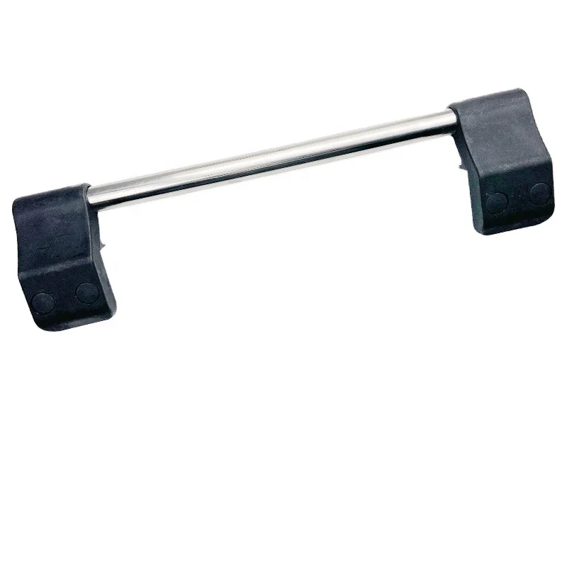 Black Plastic and Stainless Steel Outer Handle for Sliding Door Accessories