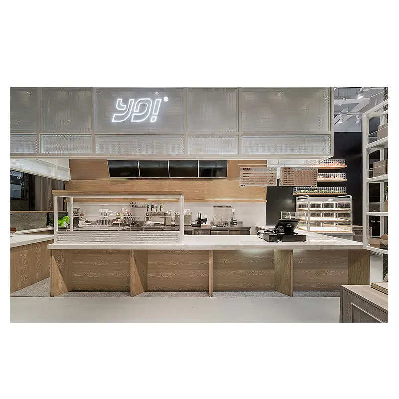 pearl milk shop decoration boba tea shop furniture bubble tea equipment custom milk tea counter
