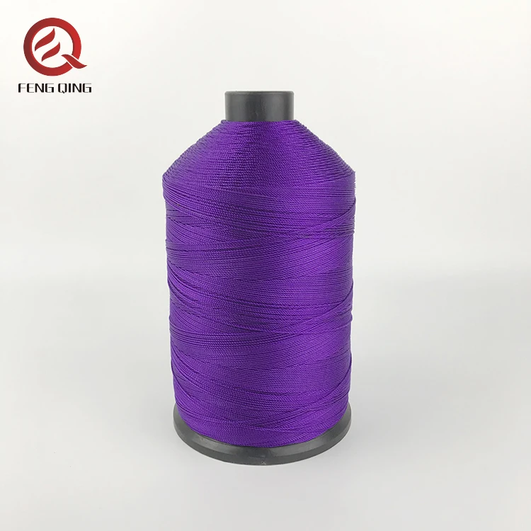 2024 FDY high strength dyed polyester thread 1260/3,210D/18  knitting thread,kite flying thread
