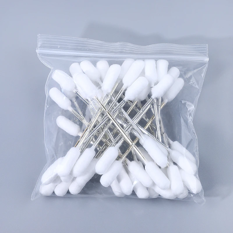 High-Quality Silver Stick Cotton Swab with Absorbent Tips for Precise Application of Skincare Products