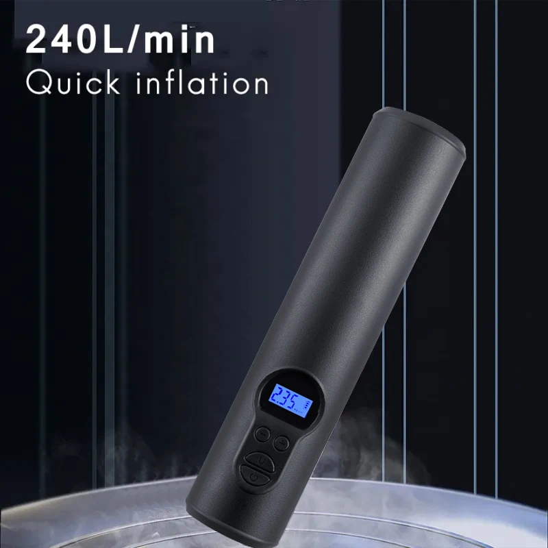 2024 latest portable car air pump multi-function tire pressure detector basketball motorcycle car bicycle inflation