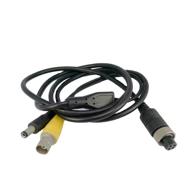 4 Pin Female Aviation Connector to RCA BNC DC Adapter Camera Cable GX12 4 pin with Length 30CM