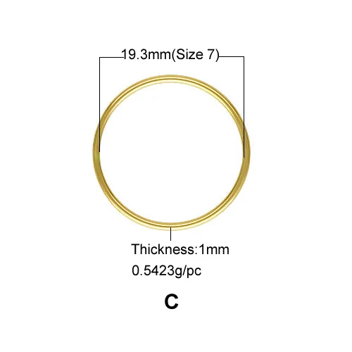 Beadsnice 14K Gold Jewelry Women Stacking Ring Stackable Thin Gold Ring