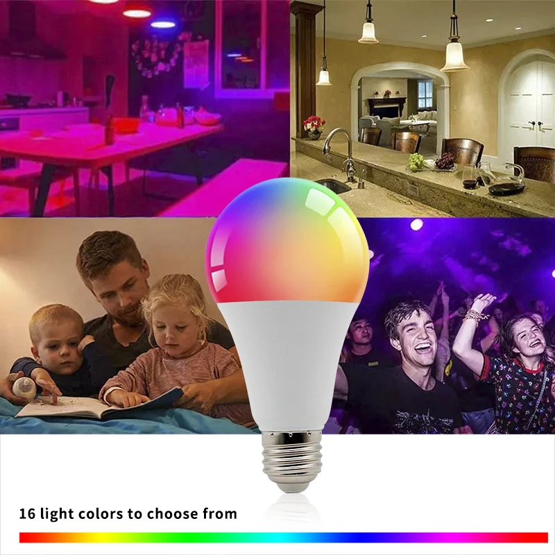 Hot Sell RGB LED Bulb 16 Color Changing IR Remote Control E26 E27 Smart Bulb 5w 7w 9w 12w RGB Light Bulb
