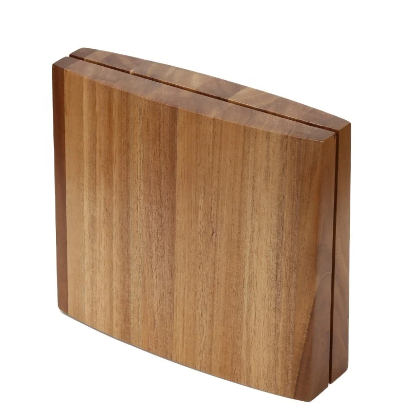Premium Acacia Wood Magnetic Knife Block without knives