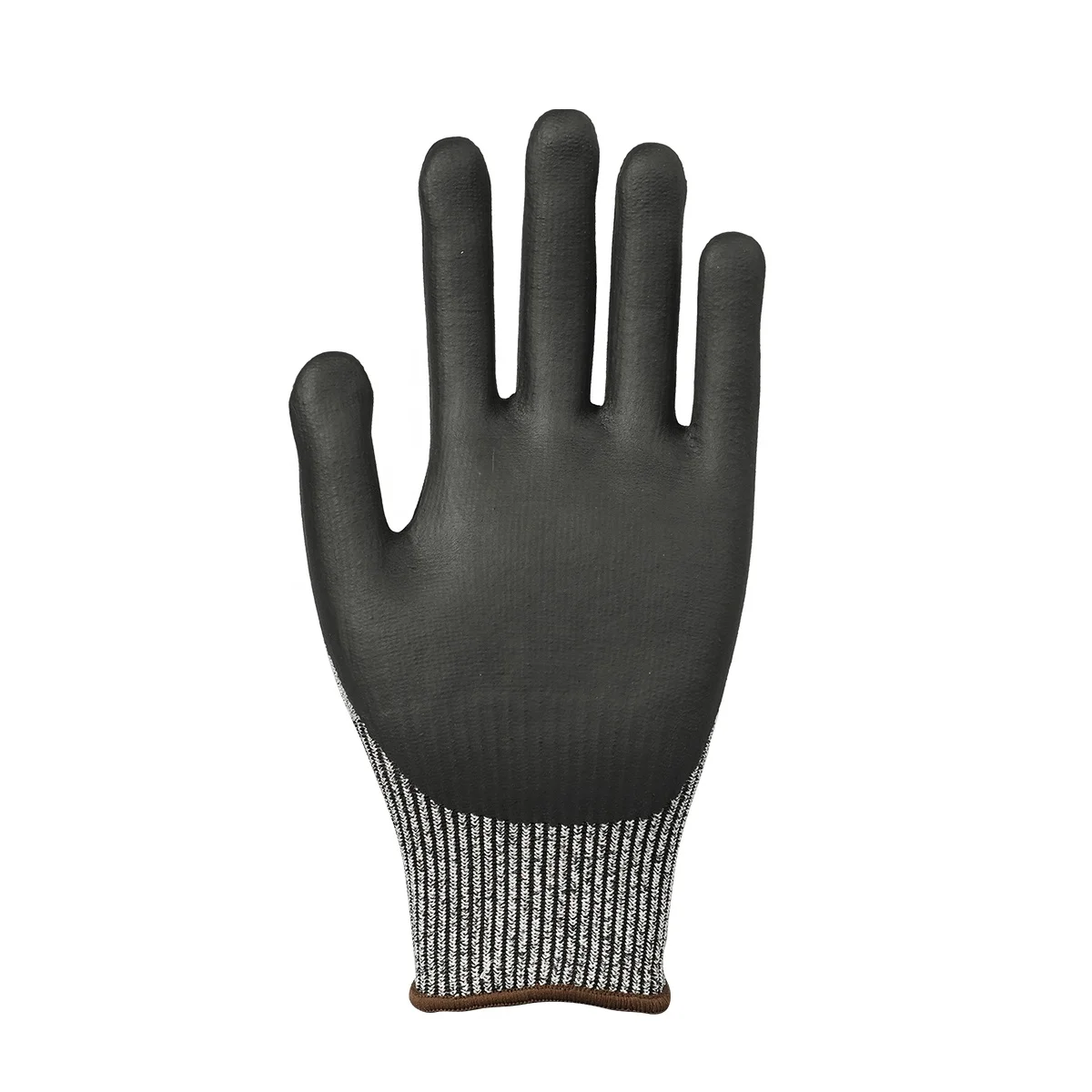 Bulk Black Nitrile Coated Gloves Sandy Nitrile Coated Cut Resistant Gloves Hard Wearing Nitrile Dipping Garden Work Gloves