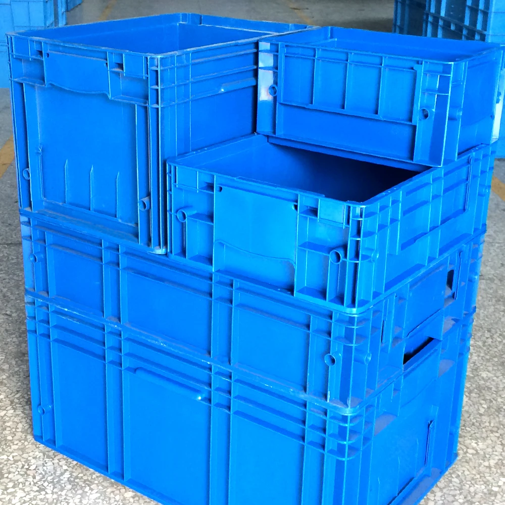 KLT6147 Stackable Plastic Turnover Crates Tote Box