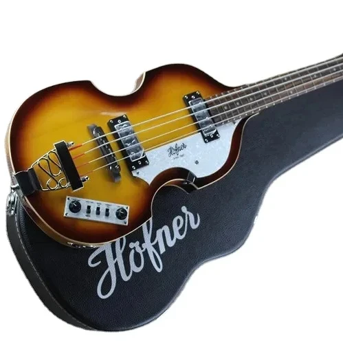 McCartney Hofner H500/1-CT Contemporary Violin Deluxe Bass Tobacco Sunburst Electric Guitar Flame Maple Top & Back
