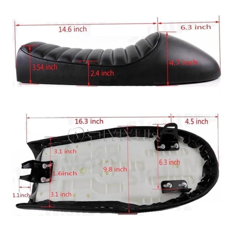 Motorcycle Vintage Cafe Racer Seat Cushion Retro Saddle For Honda CB350 CB400 CB500 CL350 450